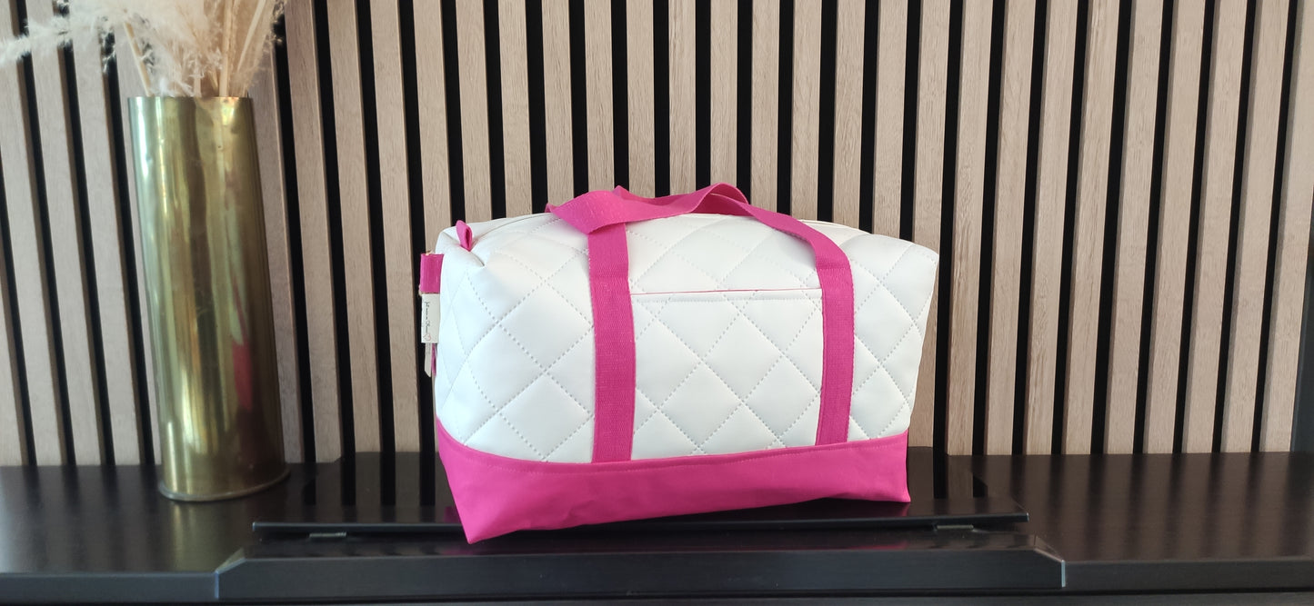 Sacs de Voyage en Similicuir matelassé blanc