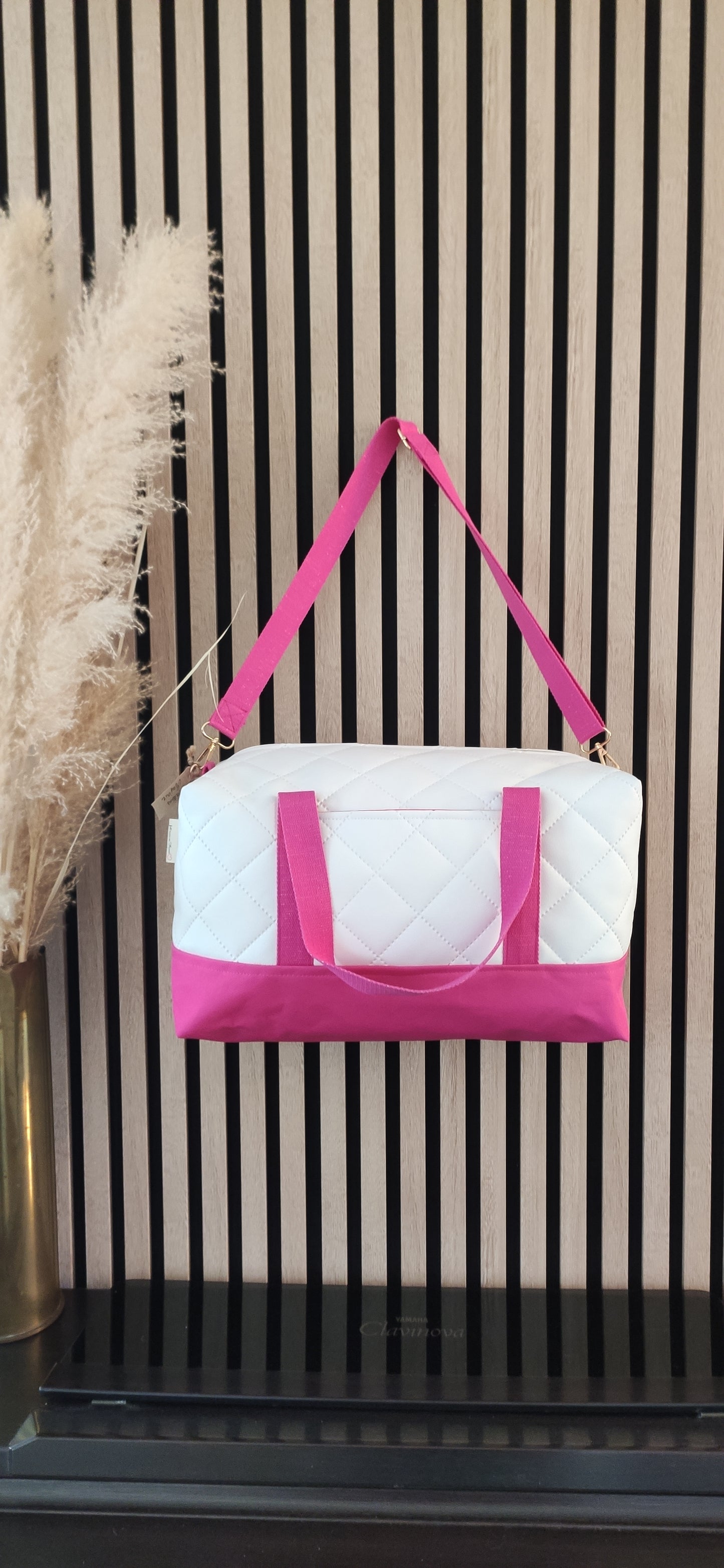 Sacs de Voyage en Similicuir matelassé blanc