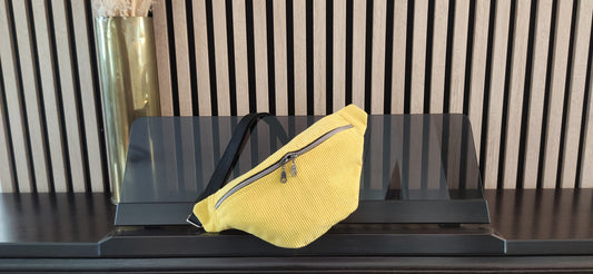 Sac Banane en Velours jaune