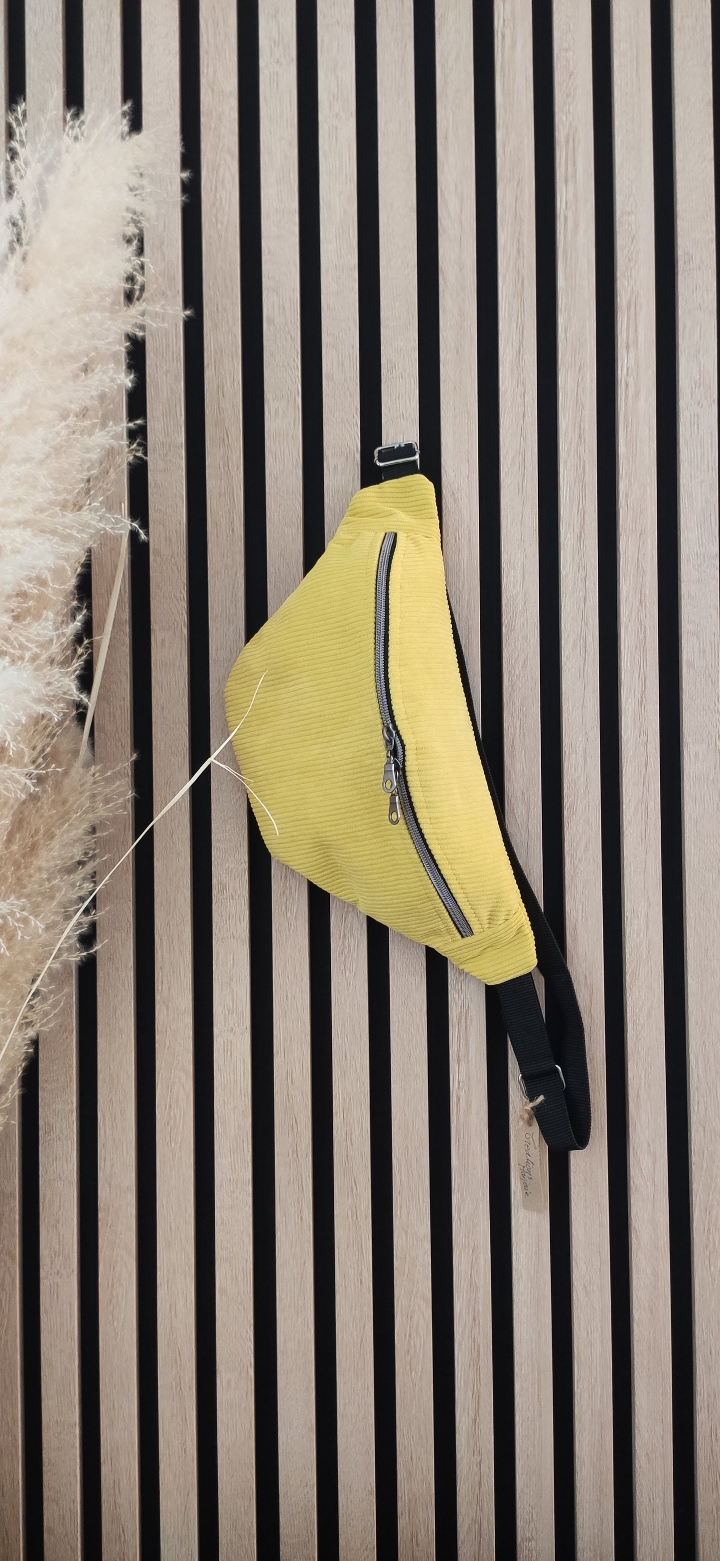 Sac Banane en Velours jaune